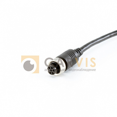 Кабель 6-pin (мама) — 6-pin (папа) (витая пара), длина 10 метров, черный, для подключения электронного оборудования в автомобилях, устойчивый к вибрациям и перепадам температур.